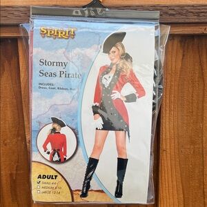 Halloween costume Spirit Red and Black Pirate Ensemble